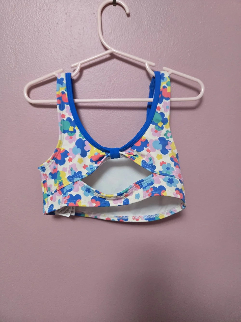Mini Boden Girls' Floral Two-Piece Bikini - Blue, Pink, Yellow, Green